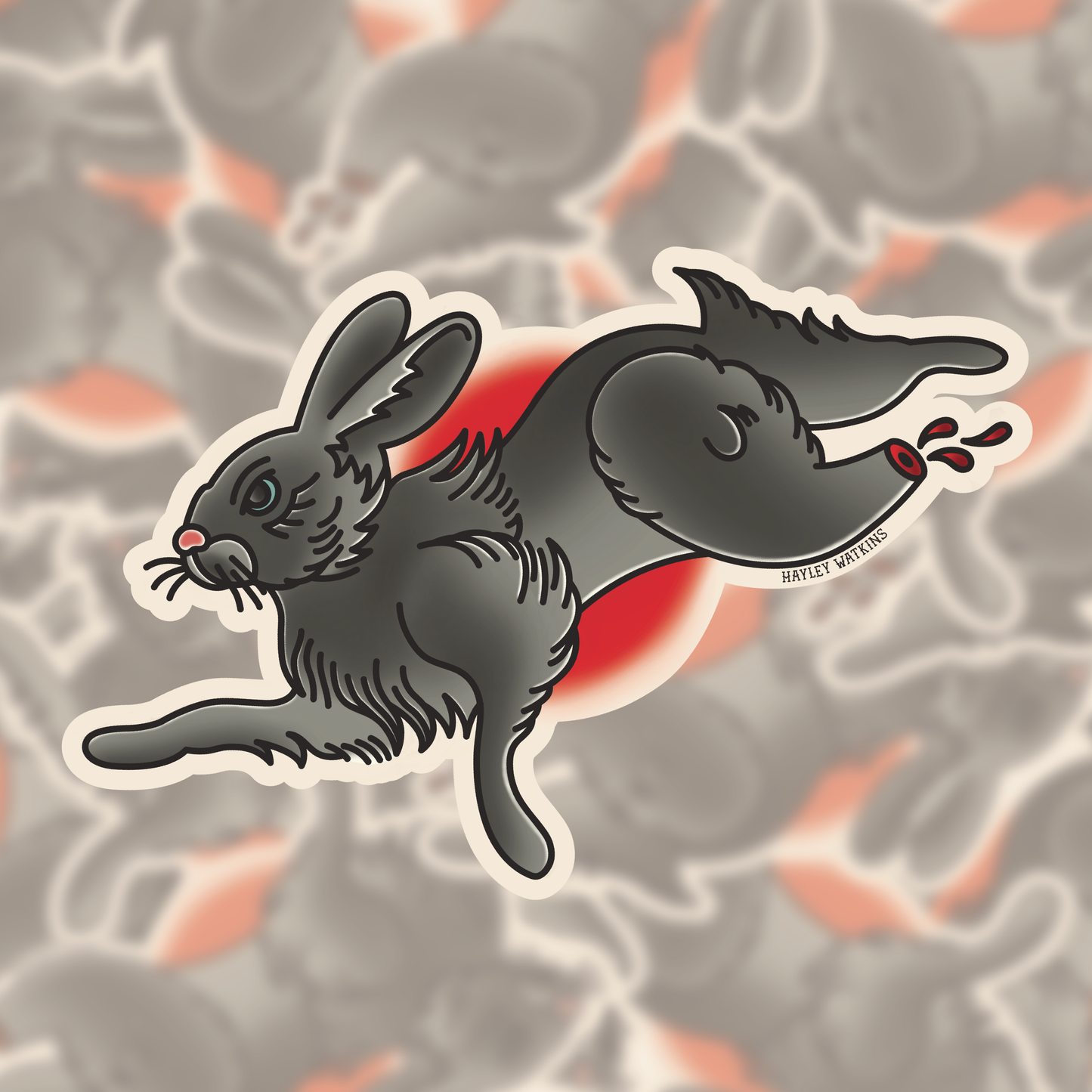 Unlucky Rabbit Sticker