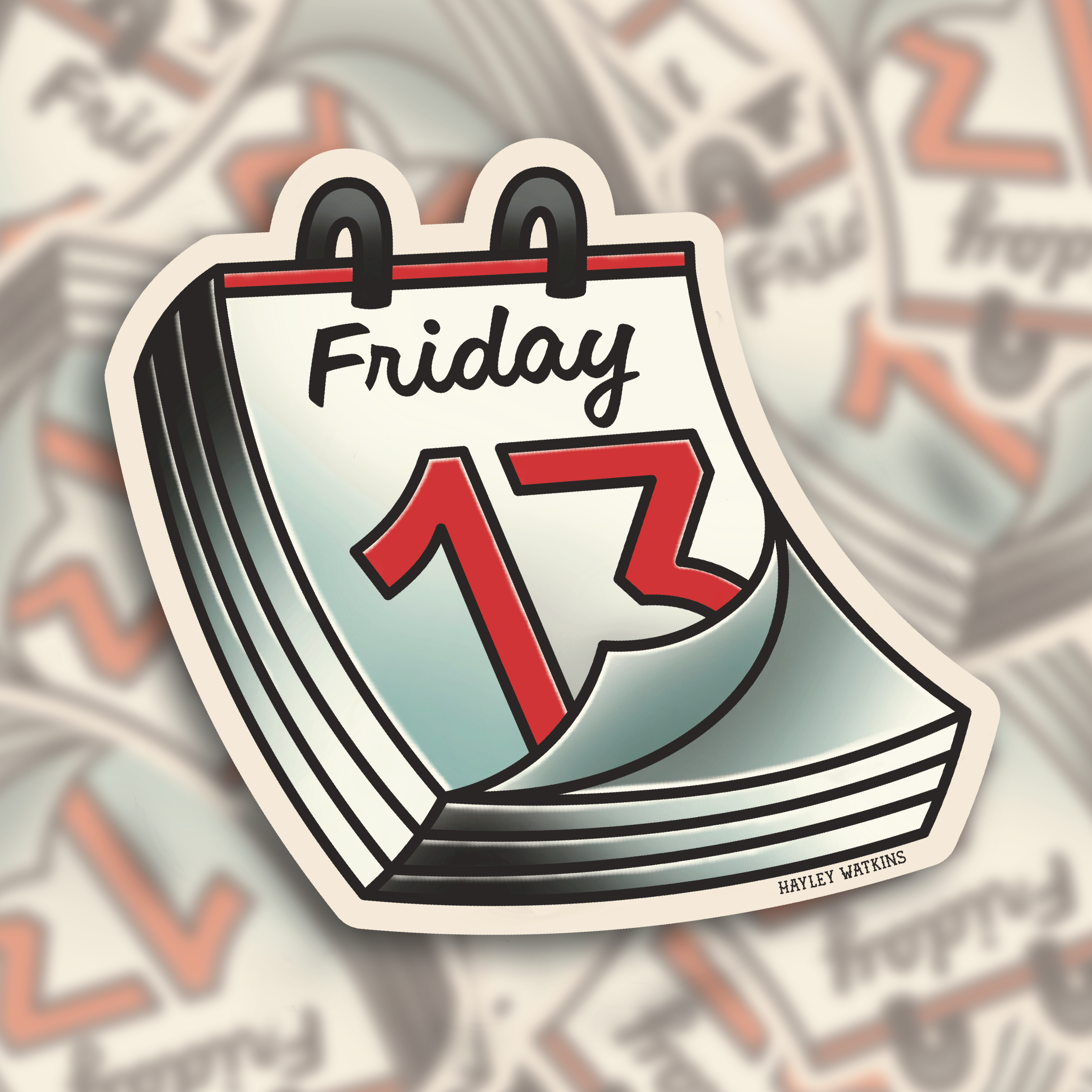 Friday Daymark Sticker Friday the 13th Sticker – Hayley Watkins